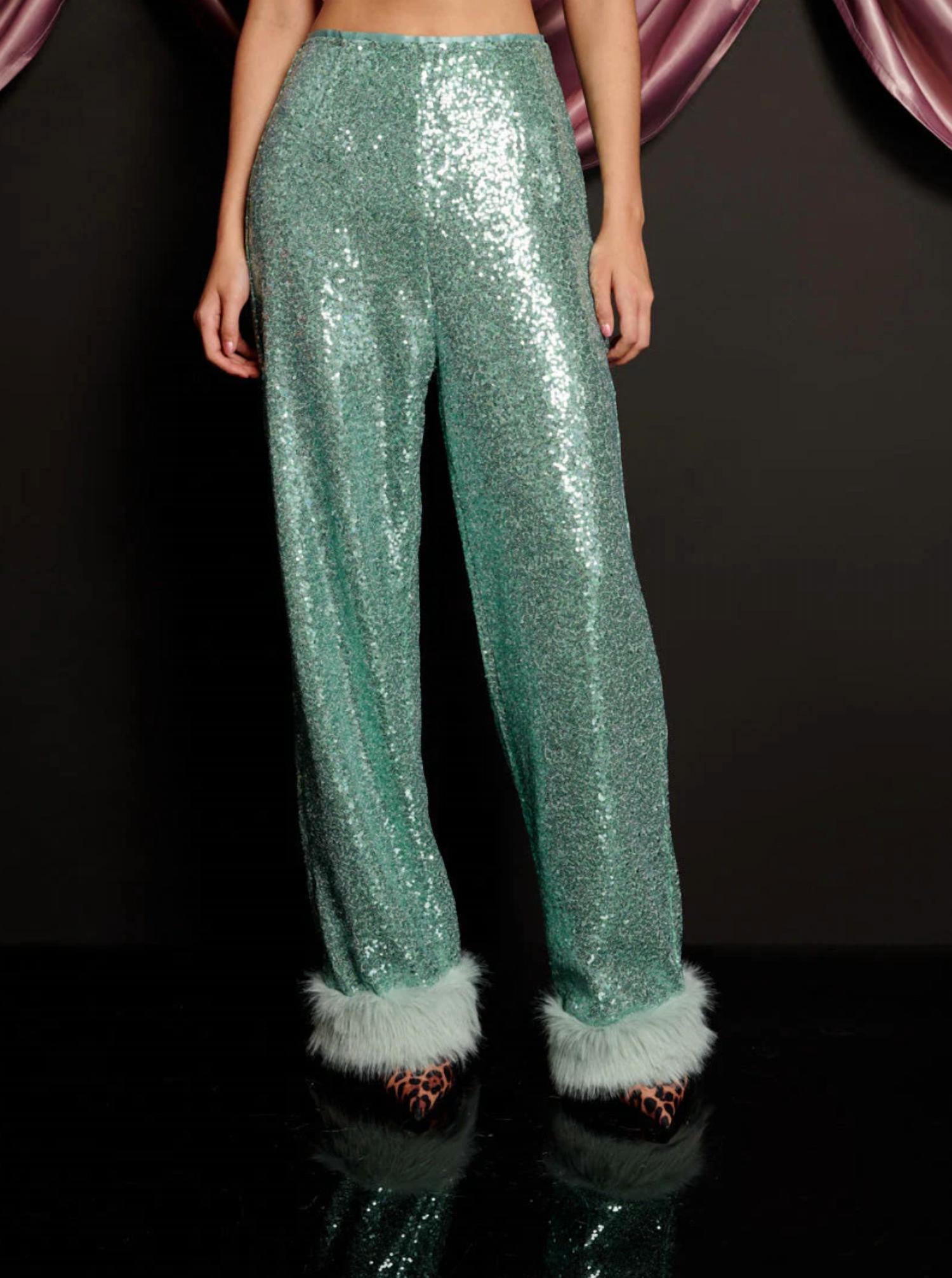 Sister Jane - Disco Darling Sequin Straight Trousers