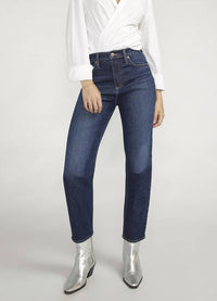 Silver Jeans Co Highly Desirable Slim Straight Jeans in indigo - women's jeans