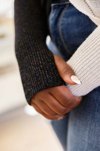 143 Story - Can't Touch This Sparkle Color Blocked Sweater