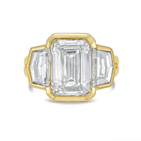 Diana M Jewels - Women's Emerald & Cadilac Lab-Grown Diamond Jewelry Ring (12.00 Ct) - Luxe