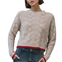 Autumn Cashmere - Boxy Stitch Tipped Crewneck Sweater