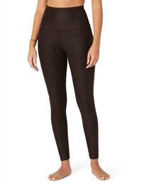 BEYOND YOGA Softmark Caught In The Midi High Waisted Legging in the midi high waisted legging in espresso leopard - women's pants