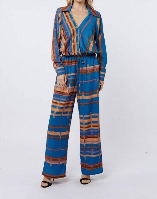 Ciebon - Abstract Stripe Surplice Bubble Top