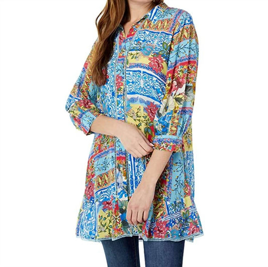 MIDSUMMER SEDNEA SILK PRINTED TUNIC