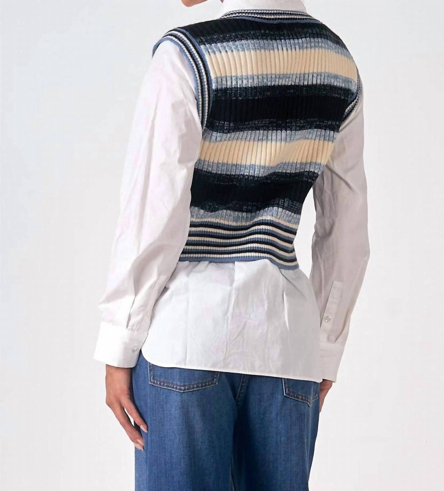 Elan - Sweater Vest Shirt Combo
