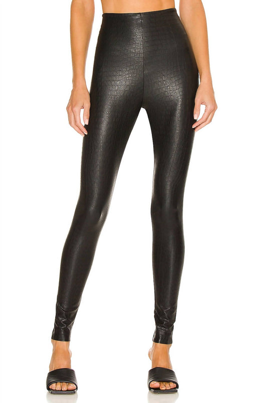 FAUX LEATHER ANIMAL LEGGING