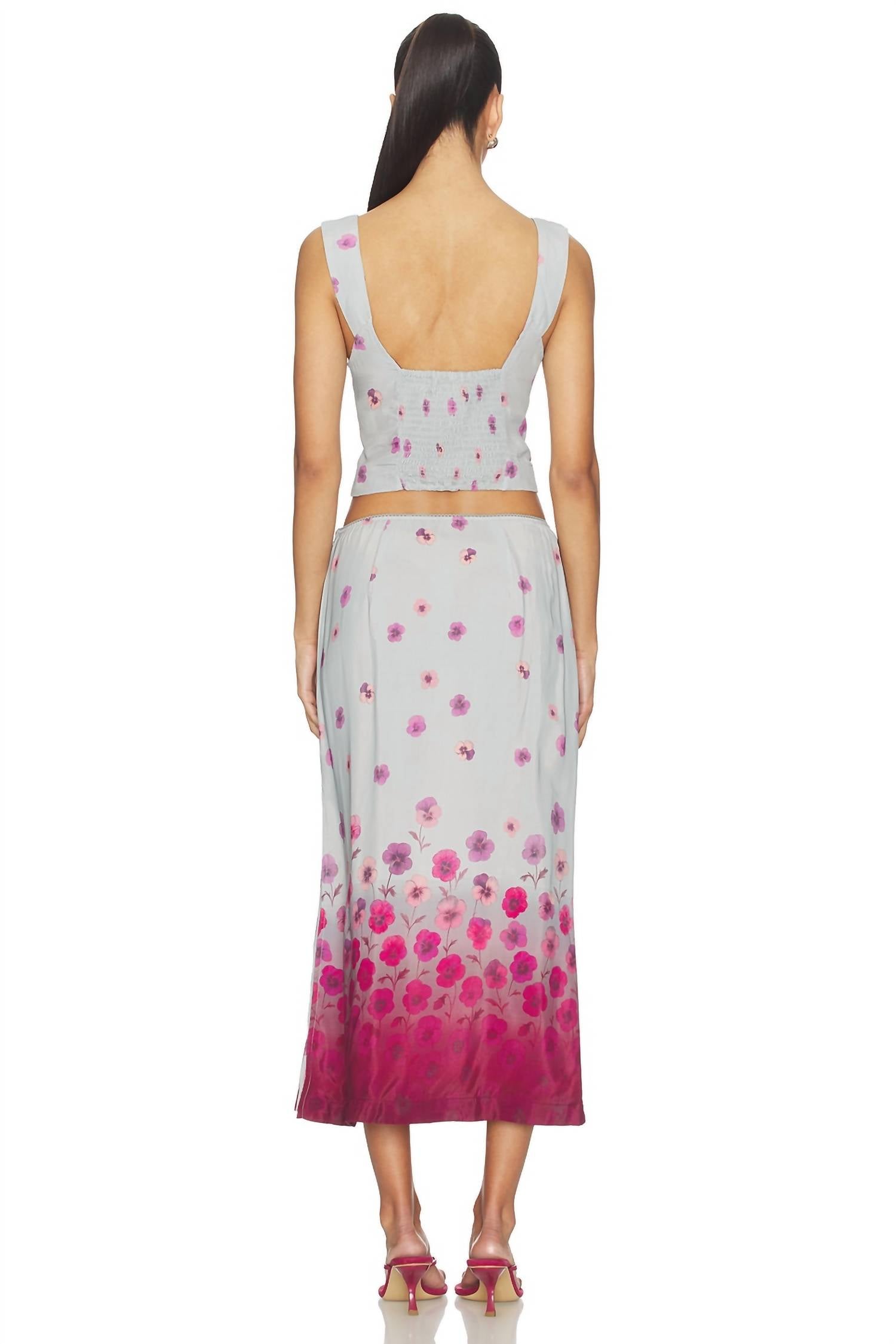 Free People Of The Season Set in dusty blue combo - women's sleepwear - alternate view
