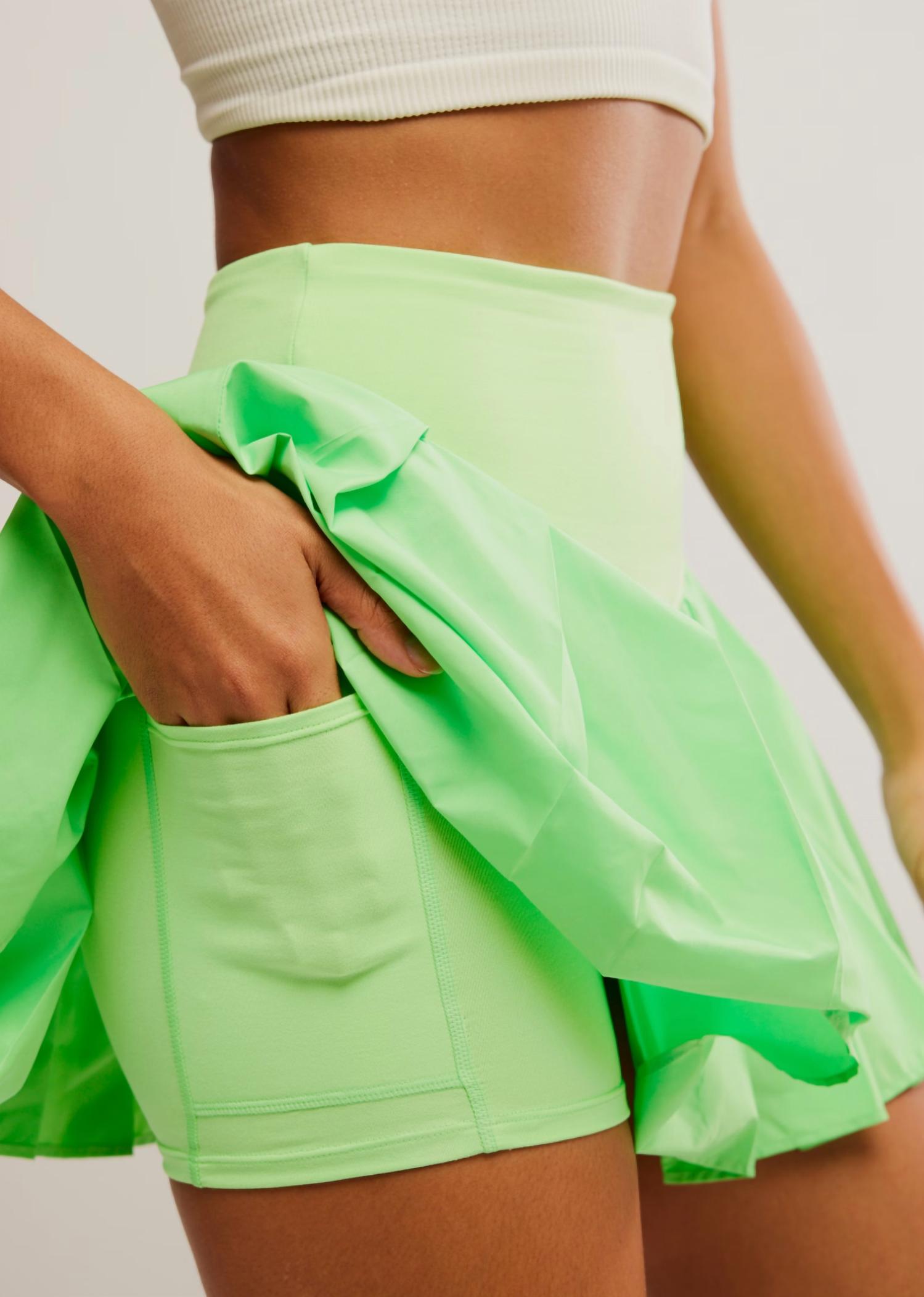 Free People Swing Of Things Skort in lime - women's shorts - view 4