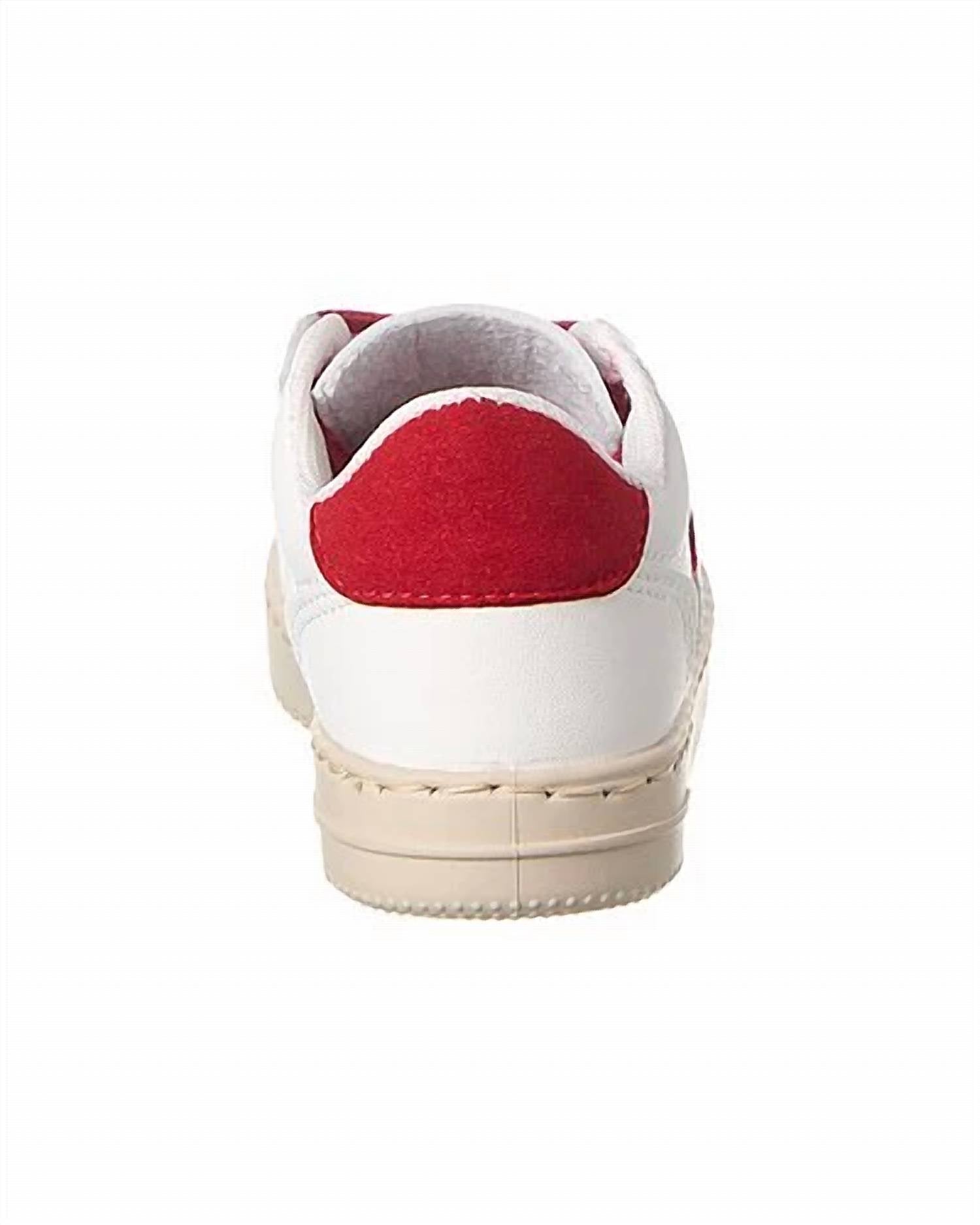Cienta - Kid's Circle Laced Leather Sneakers