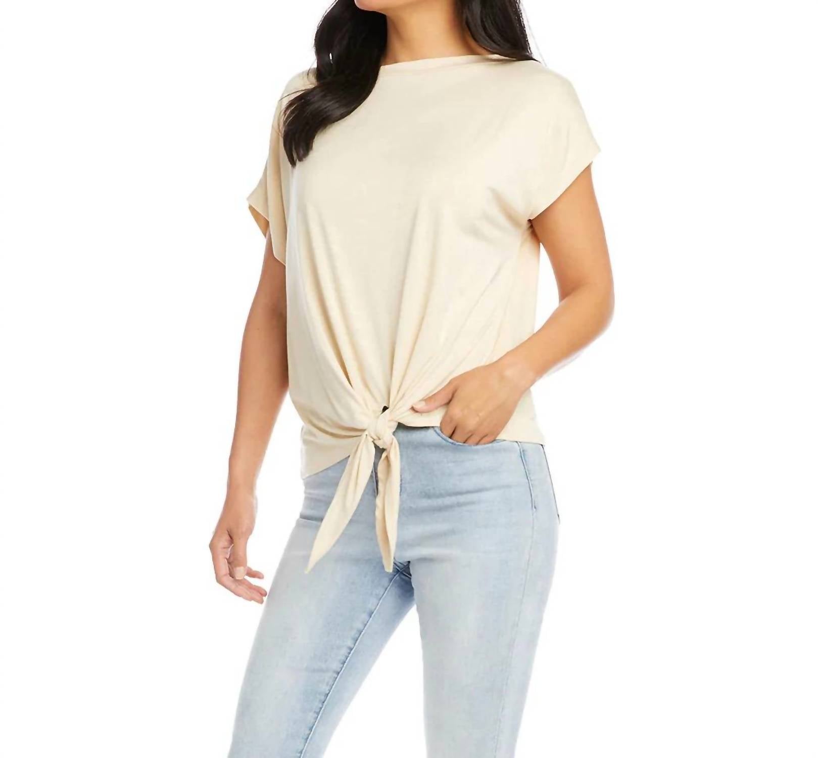 Karen Kane - Beasley Boatneck Tie Front Top