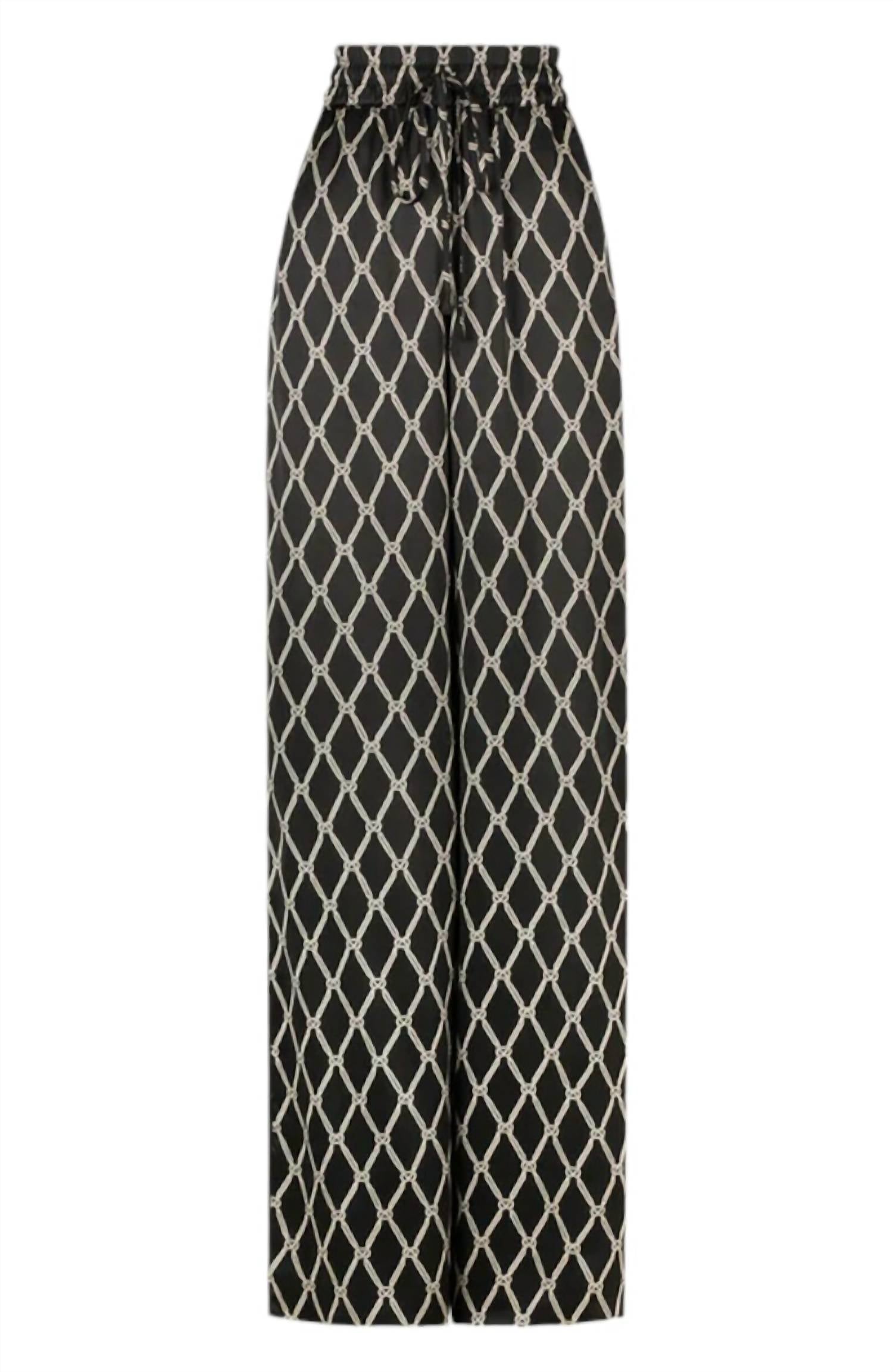 Shona Joy - SILK CONTRAST RELAXED PANTS