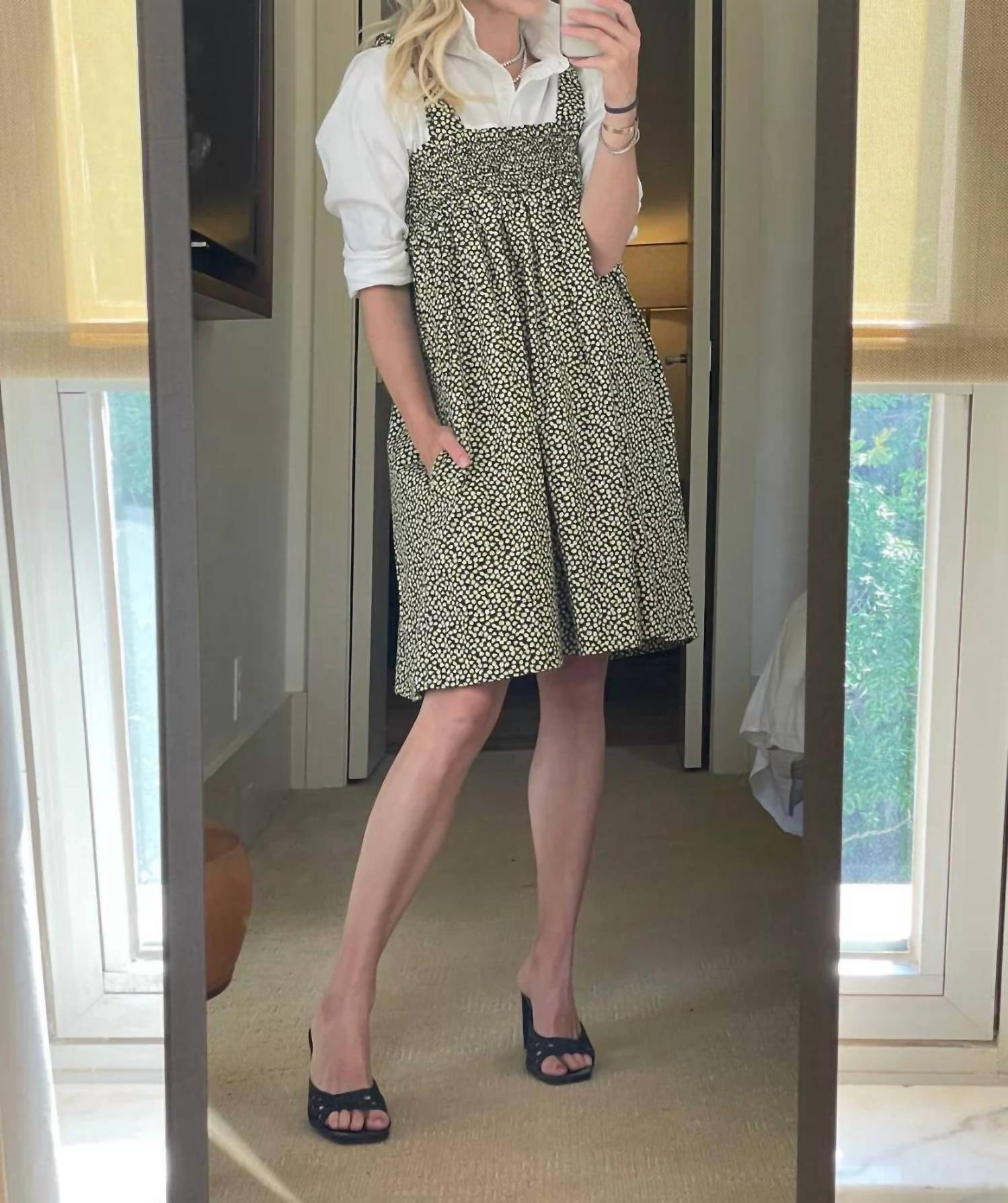 Buru - Lemon Tie Strap Dress