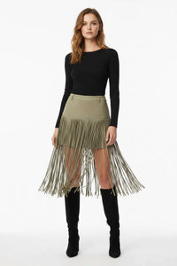 Saints & Hearts - Long Fringe Studded Shorts
