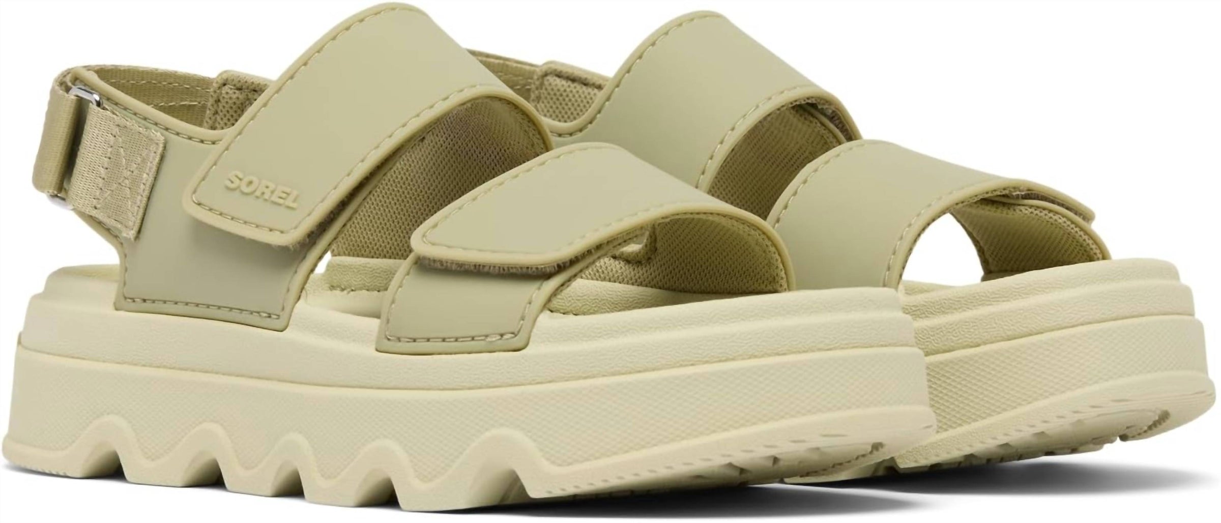 SOREL Women's Kinetic Sunchase Ankle Strap Sandals in dusty twill light aloe - women's sandal - alternate view