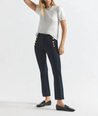 Derek Lam 10 Crosby Robertson Slim Trouser in midnight - women's pants