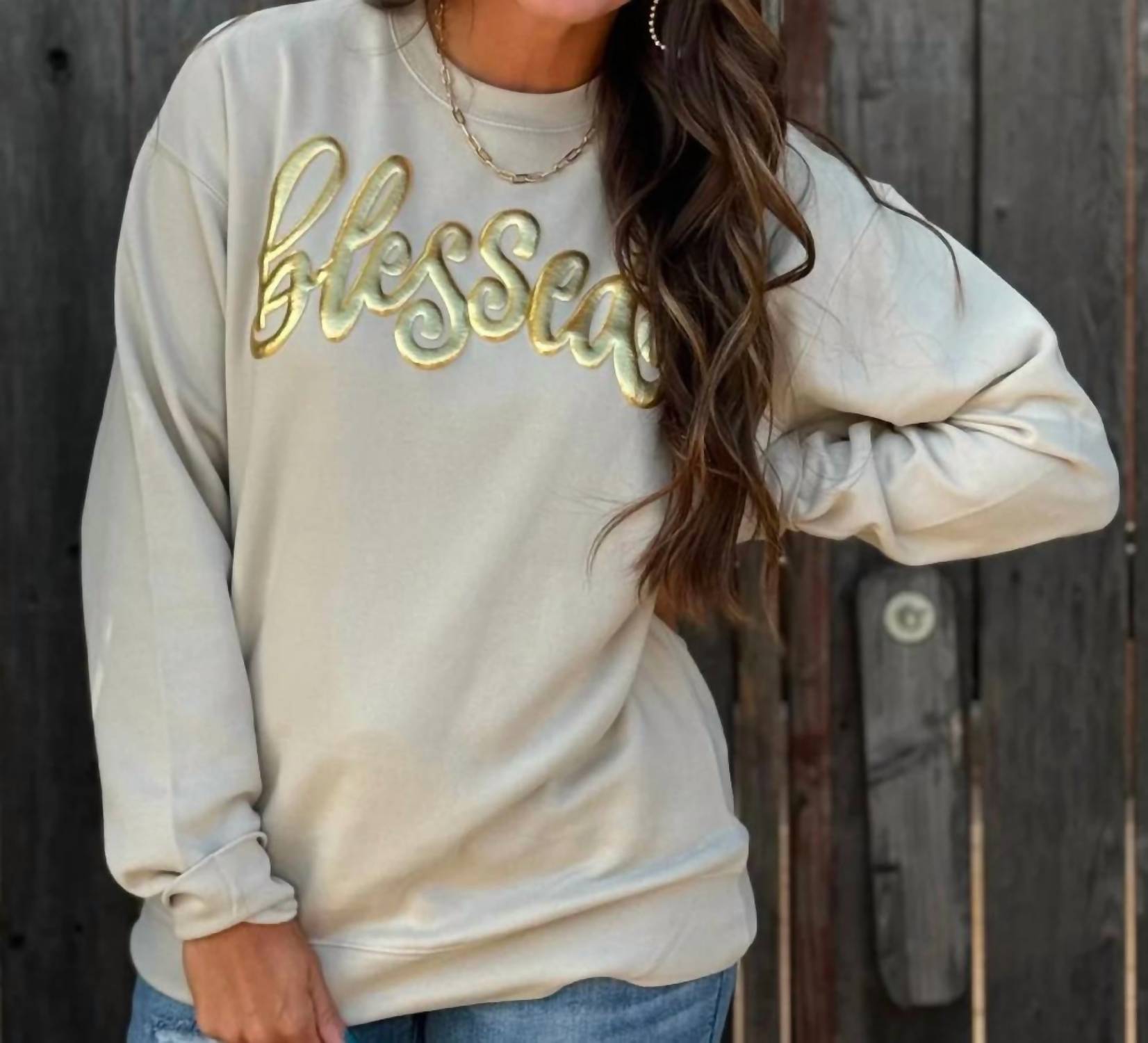 Texas True Threads - Blessed Puff Sweatshirt