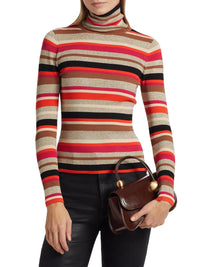 L'Agence - Olene Stripe Turtleneck Sweater