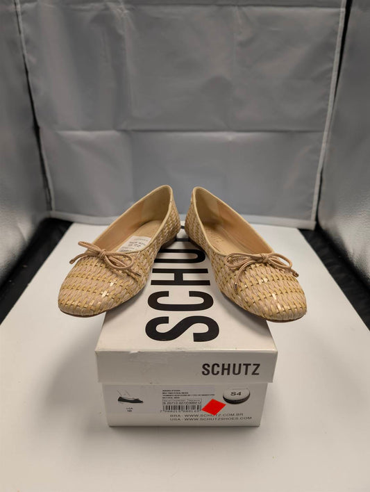 Schutz - Women's Arissa Straw Ballet Flat