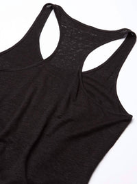Ramy Brook Women's Mellie Tank Top With Tie Front in black - women's tank top - detail view