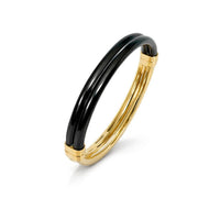 Gold & Honey - Women's Ridge Lucite Hinge Bangle