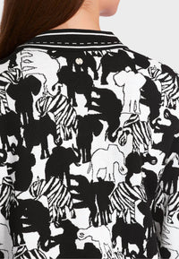 Marc Cain - Animal Intense Cardigan With Elephant Motif