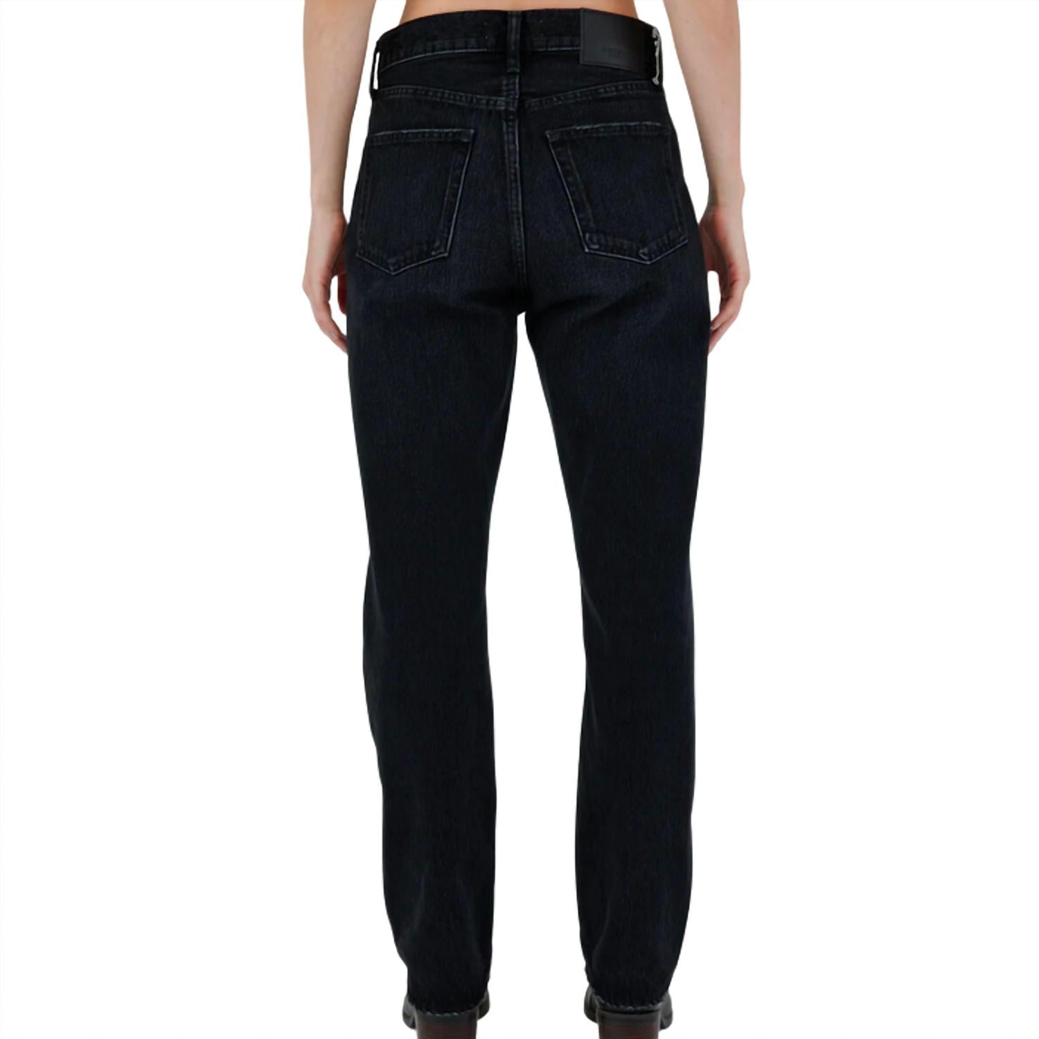 Moussy Murrieta Wide Straight Jean in black - women's jeans - alternate view