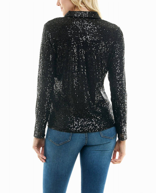 Nicole Miller - Nora Sequin Button Front Shirt