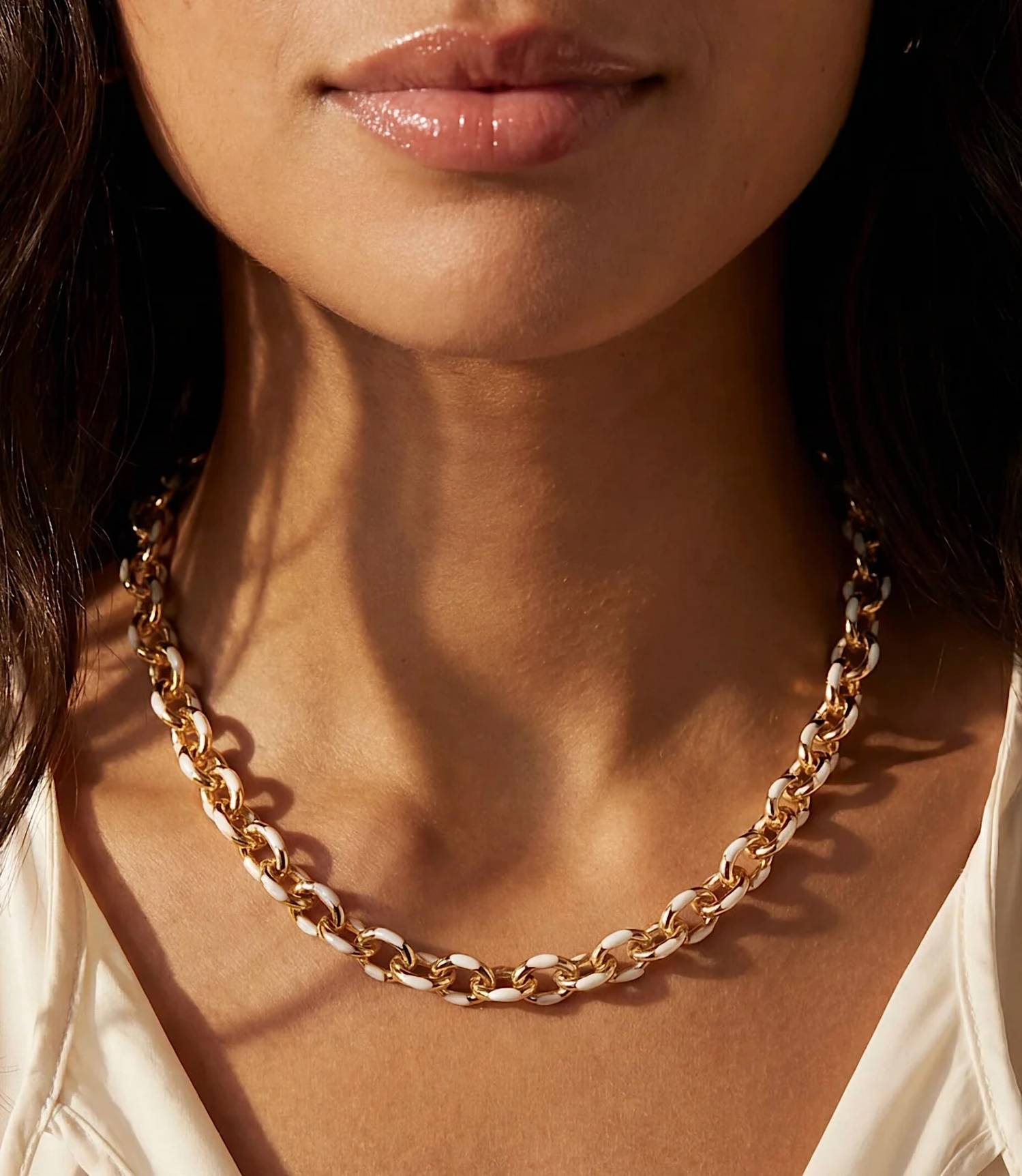 Marlyn Schiff - Women's Painted Link Necklace