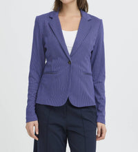 Ichi - Pinstripe Fitted Blazer