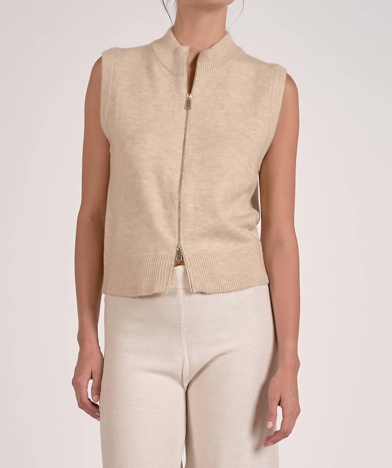 Elan - Emily Zip Sweater Vest