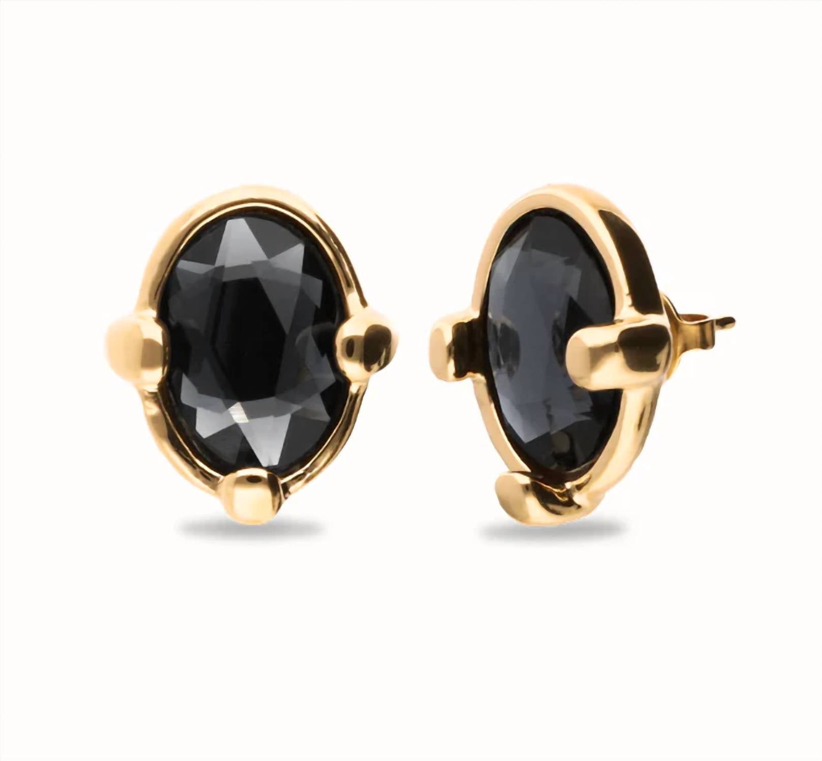 Unode50 - Women's Studs With Oval Faceted Crystals Earrings