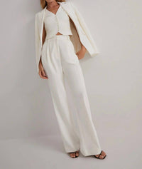 Favorite Daughter Favorite Slim Fit Vest in ivory - women's jacket - alternate view