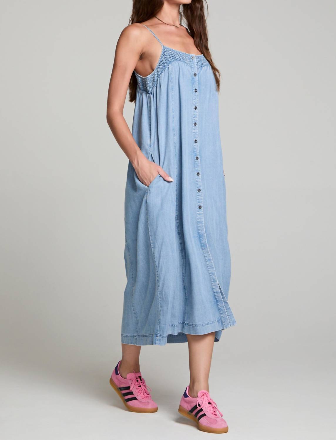 Saltwater Luxe - Chambray Midi Dress