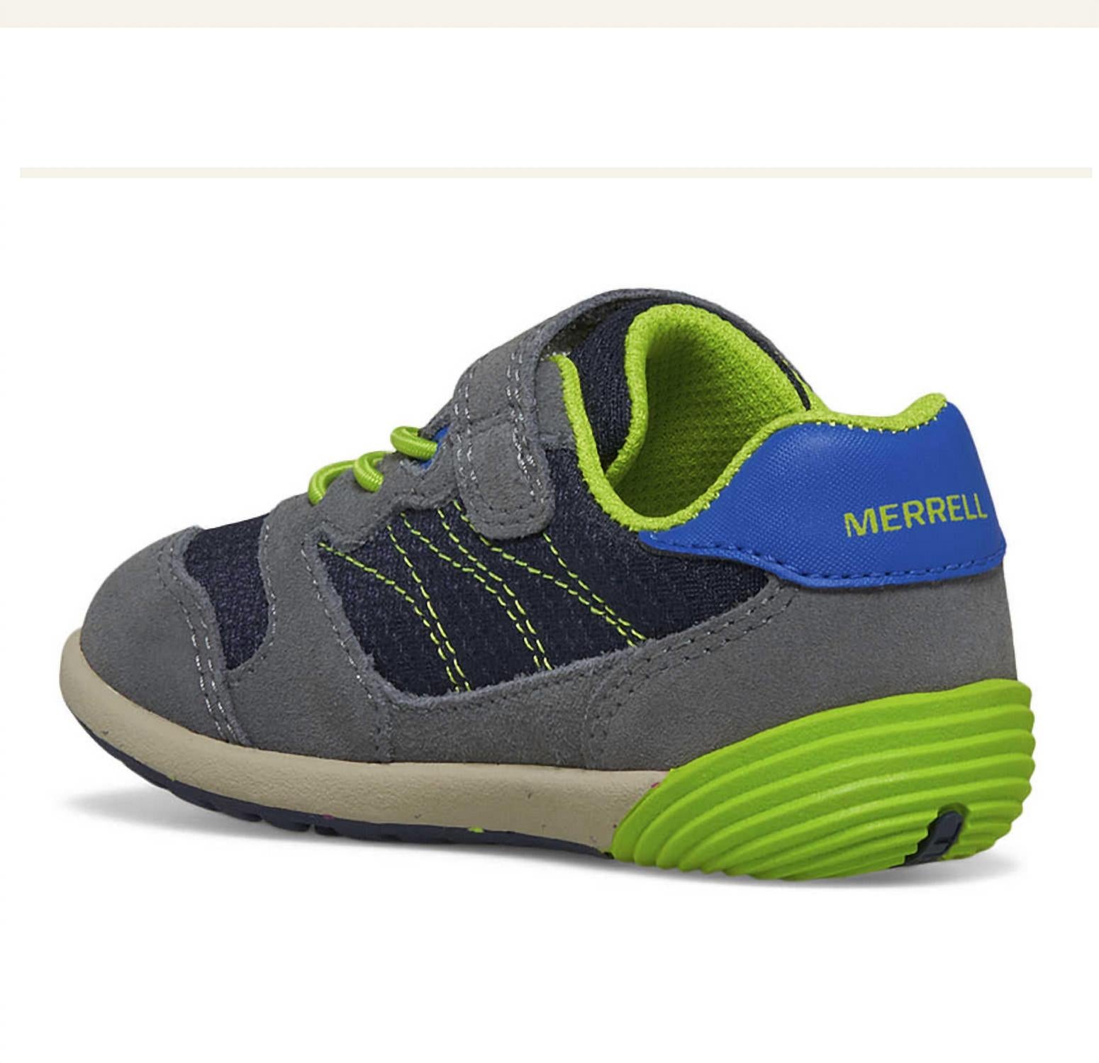 MERRELL Infant-Toddler Baresteps A83 Sneaker in navy green - kids' sneaker - alternate view