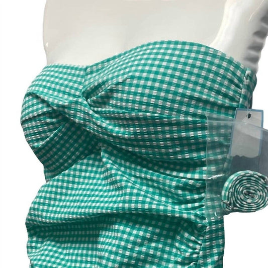 Draper James - Women's Detachable Straps Gingham Swim Top