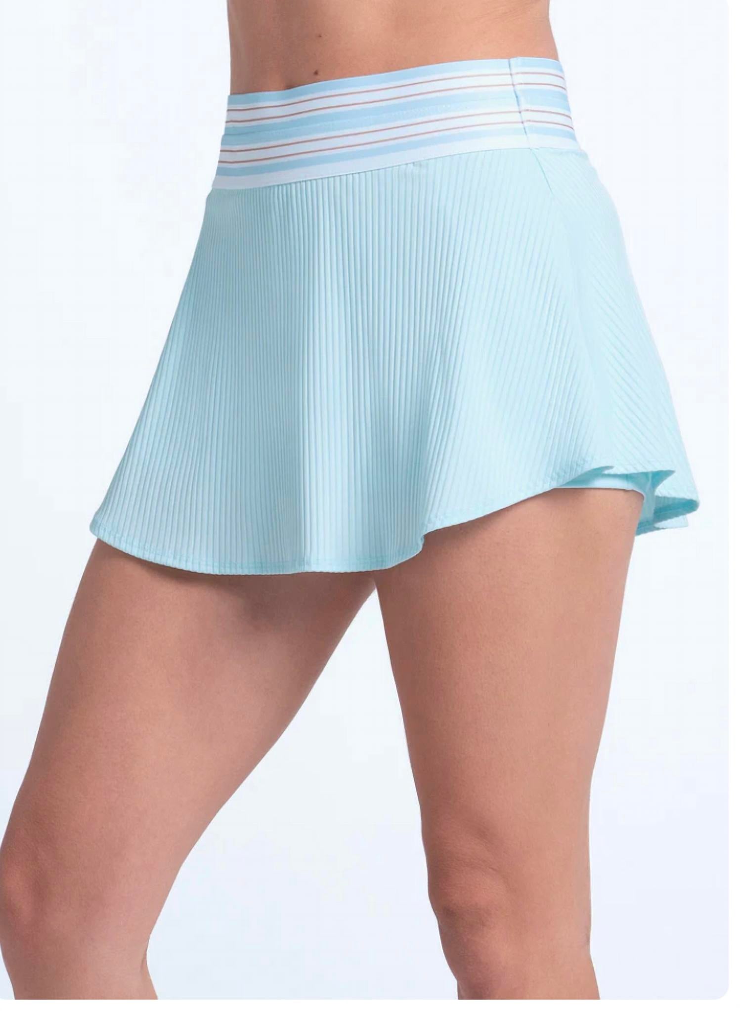 Lucky in Love Riveria High Waist Skirt in love riveria high waist skirt in blue - women's skirt - alternate view