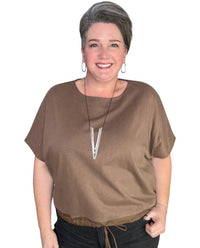 Entro - Waist Tie Dolman Top