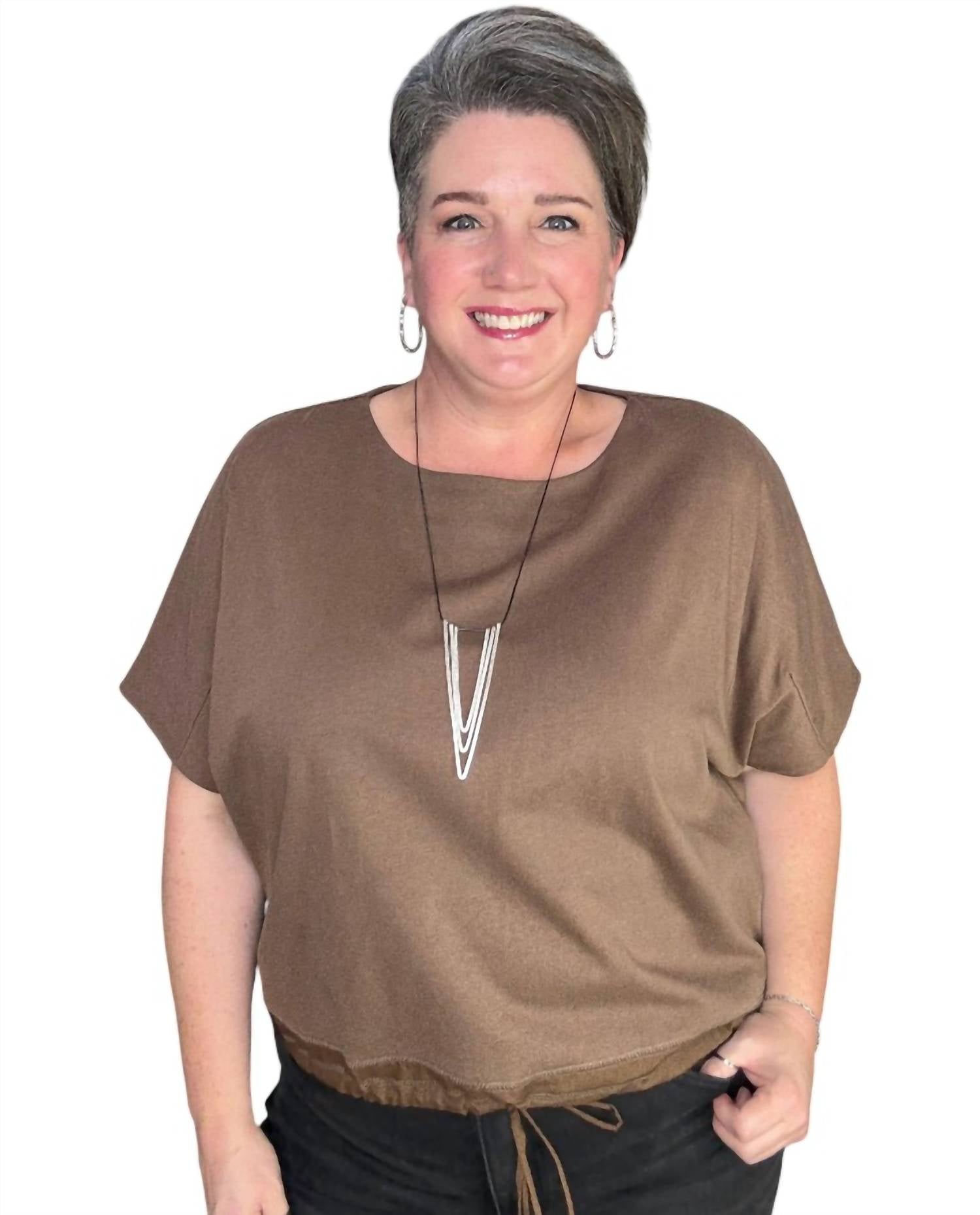 Entro - Waist Tie Dolman Top