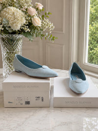 Manolo Blahnik - Women's Saipla Suede Dot Ballerina Flats