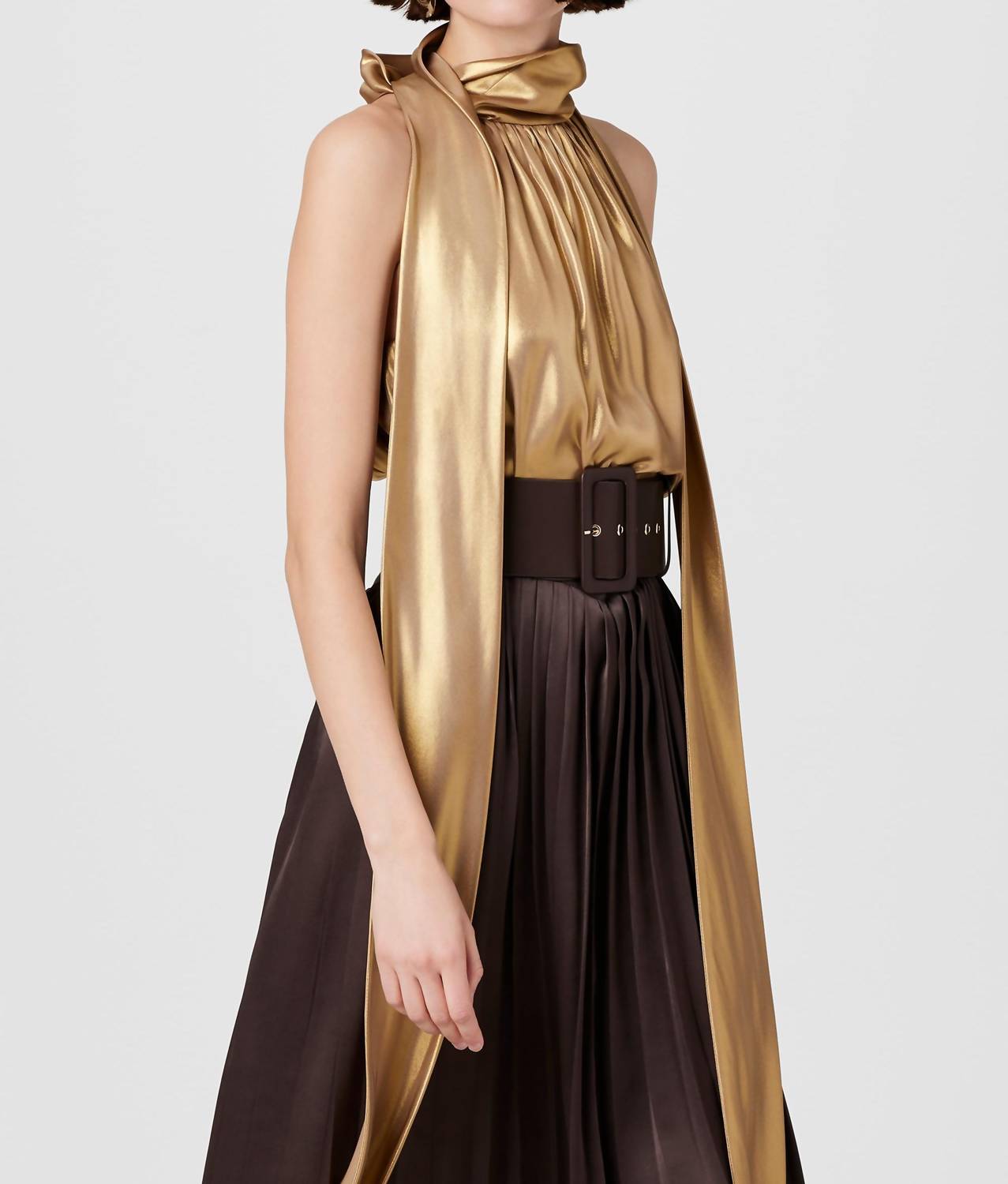Toccin - Hattie Sleeveless Tie-neck Top