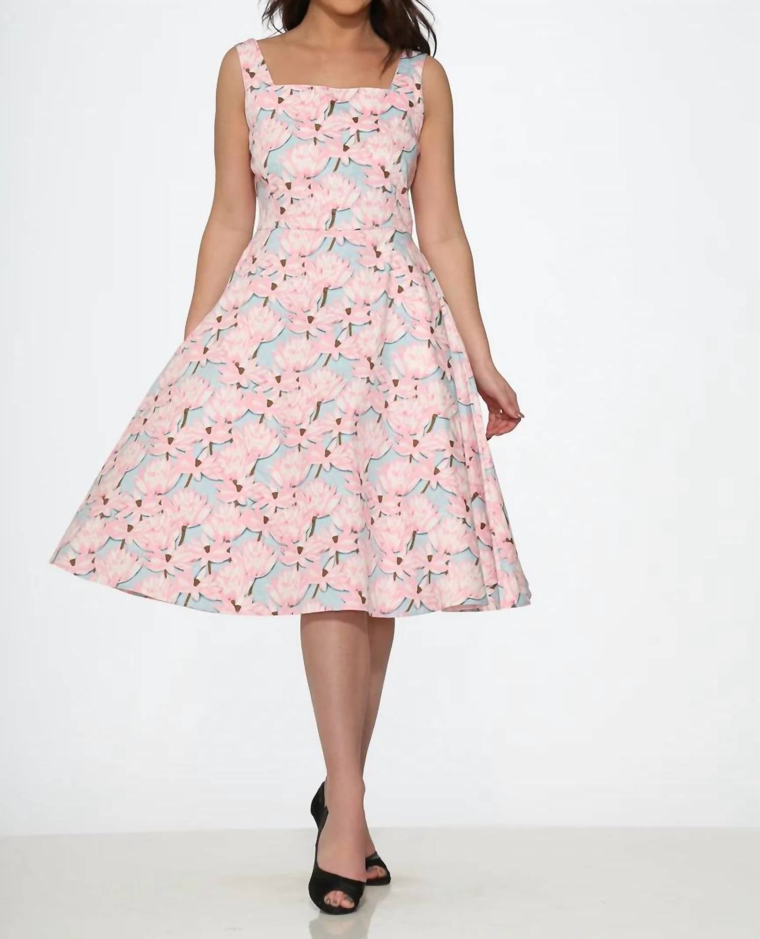 Orchid Bloom - Floral Swing Dress