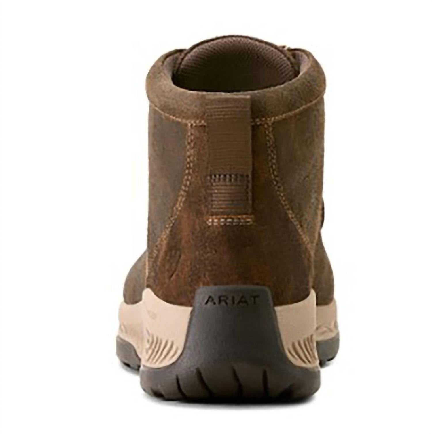 ARIAT Men's Spitfire All Terrain Western Chukka Boot in dark brown - men's boots - detail view