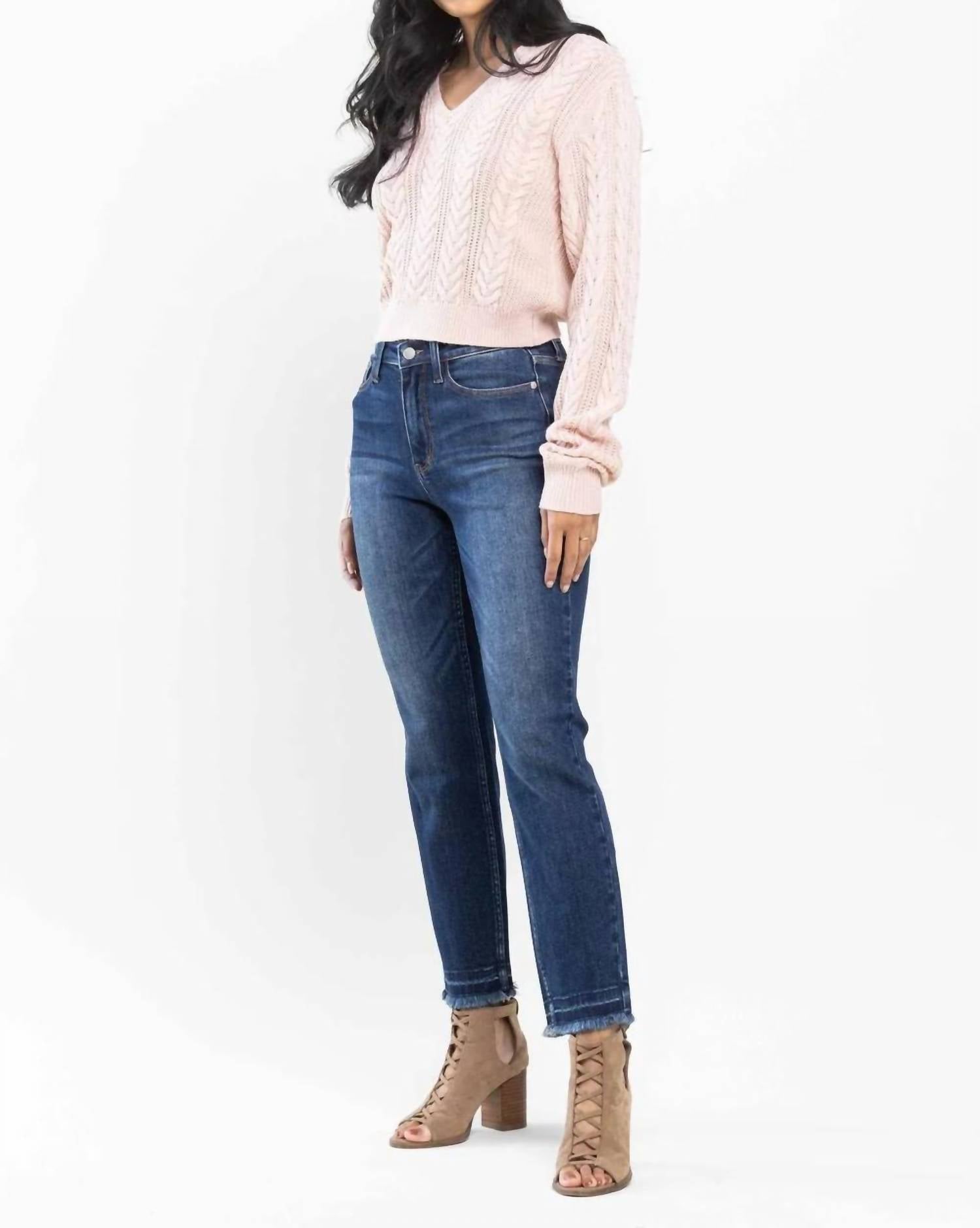 Judy Blue - High Waist Released Hem Slim Jeans