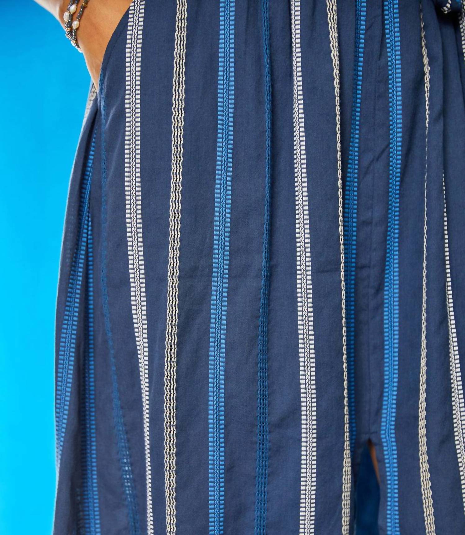 Karen Kane - Embroidered Cuffed Sleeve Midi Dress