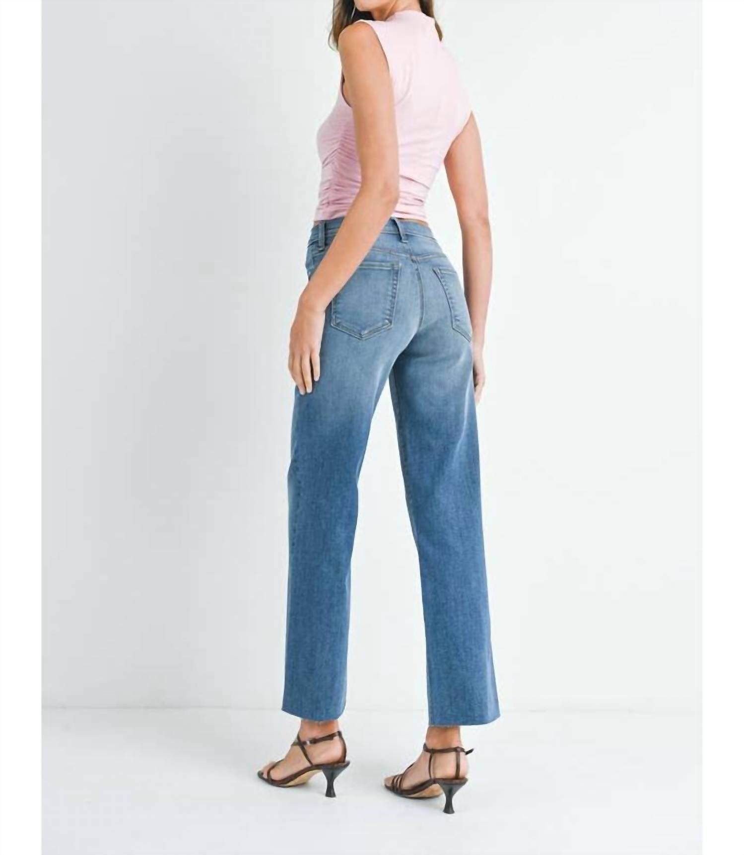 Just Black Denim - Slim Palazzo Jean With Scissor Cut
