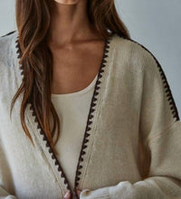 By Together - Lotte Contrast Stitch Cardigan
