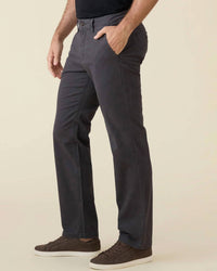Flags & Anthem Calix Straight Leg Stretch Chinos Pant in charcoal - men's pants - detail view