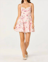Astr - Birdie Eyelet Sweetheart Mini Dress