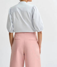 Essentiel Antwerp - Appliqué Flowers Shirt With Mandarin Collar
