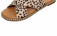 Bonnibel Women's Jolene Criss Cross Sandals in cheetah - women's sandal
